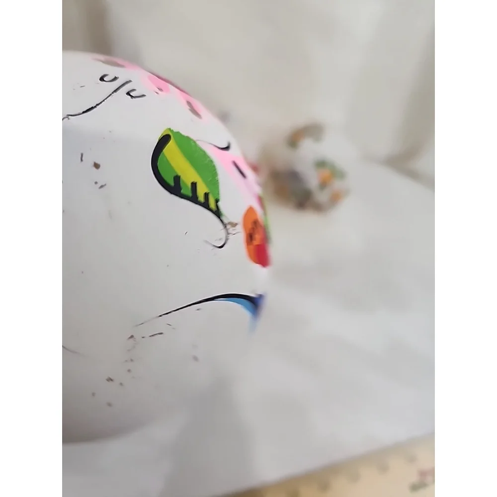 Vintage Hand Painted Floral Bird Glass Ornaments - Picture 5 of 14